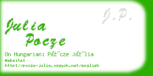 julia pocze business card